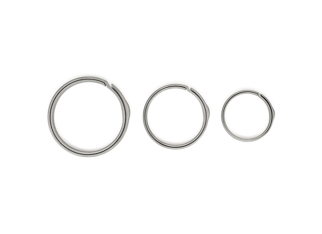 Korcraft TiRings Large Medium and Small Titanium Key Ring Set